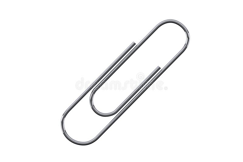 Steel paper clip stock illustration. Illustration of school 25318621