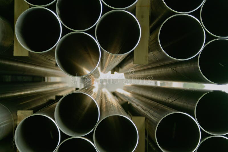 Steel Pipes Industrial stock image. Image of abstract 10529085
