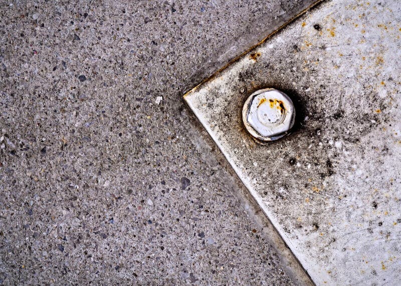 Steel plate on concrete stock image. Image of rusty, design - 43571413