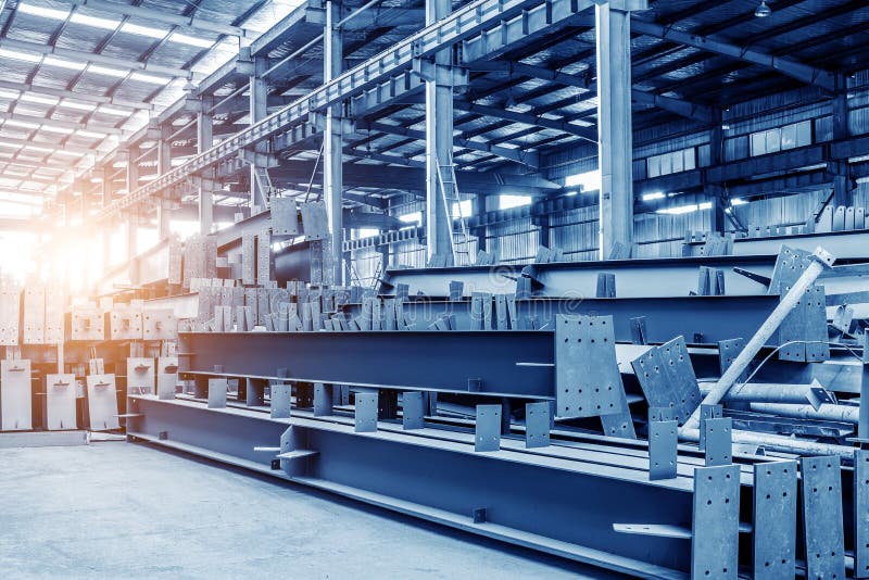 Steel processing plant stock image. Image of metal, cutting 58749121