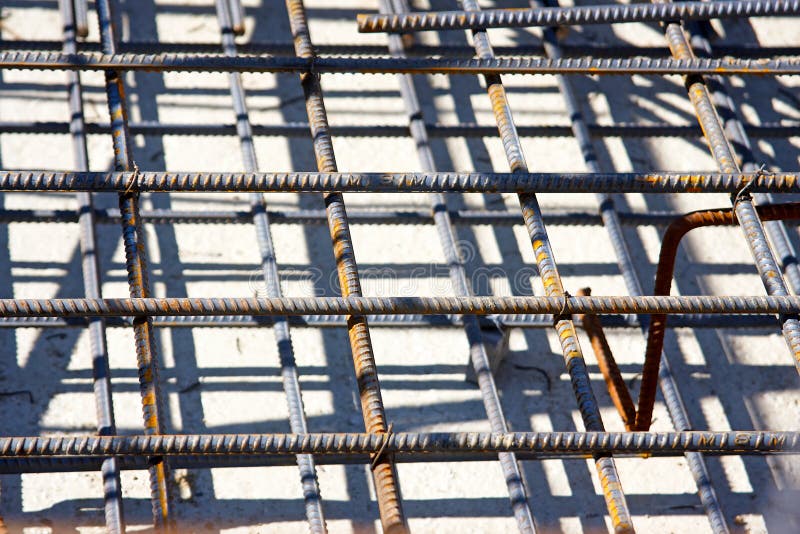 Steel reinforcement stock image. Image of foundation 67945319