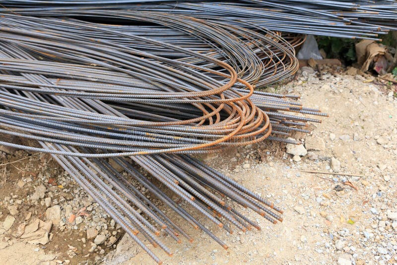 Steel Rod for Construction Job Stock Image Image of material, circle