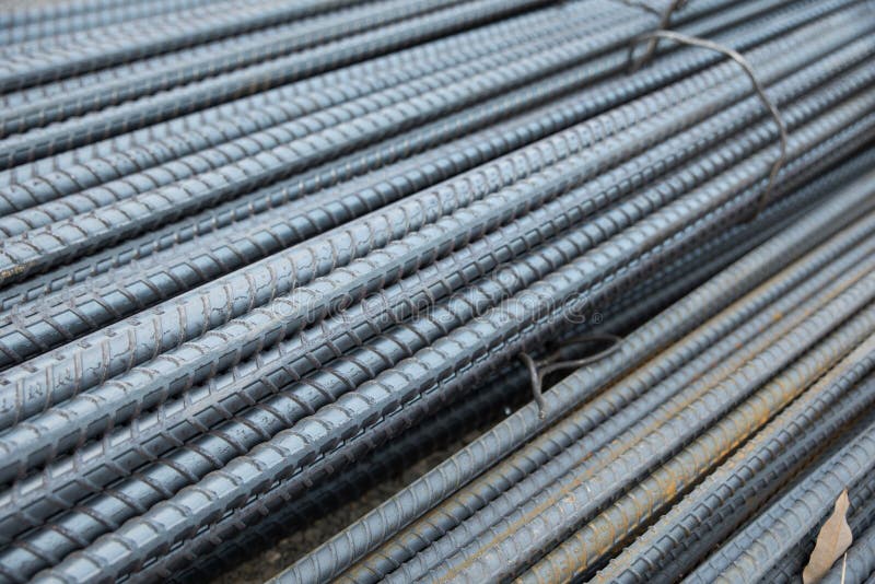 Steel Rods Used in Reinforce Construction Concrete Stock Photo Image