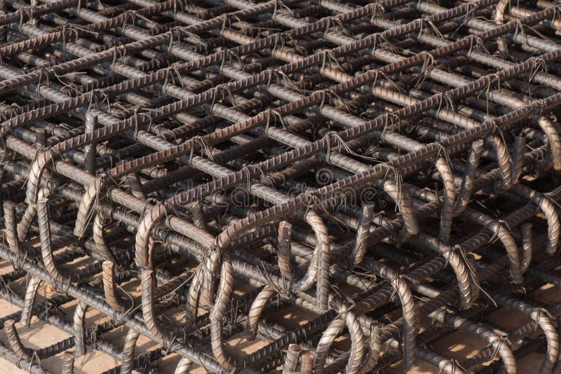 Steel Rods Used in Reinforce Construction Concrete Stock Photo Image