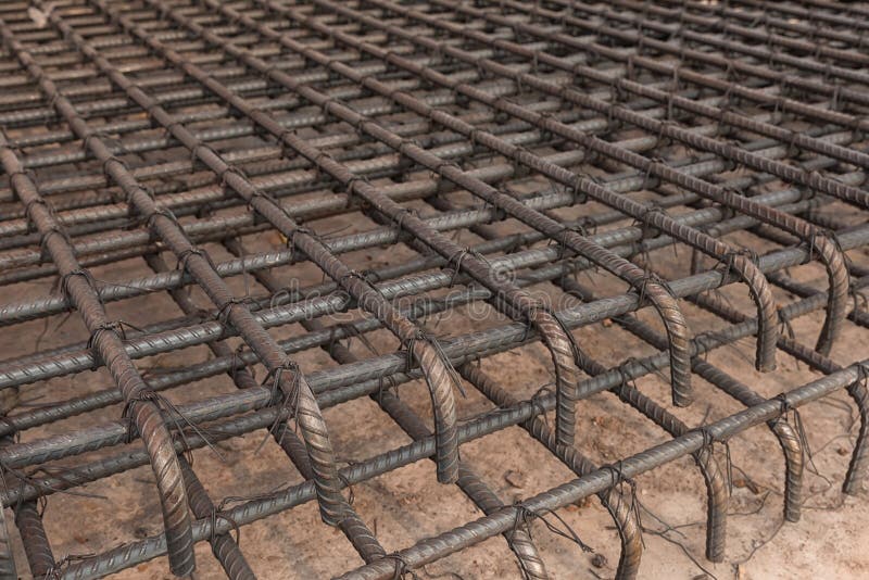Steel Rods Used in Reinforce Construction Concrete Stock Photo Image