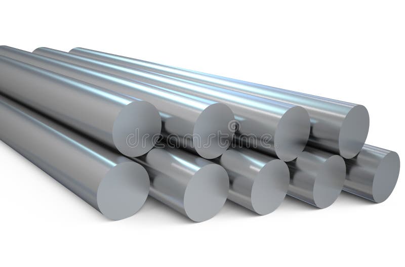 Steel round bars vector illustration Steel round bars vector illustration