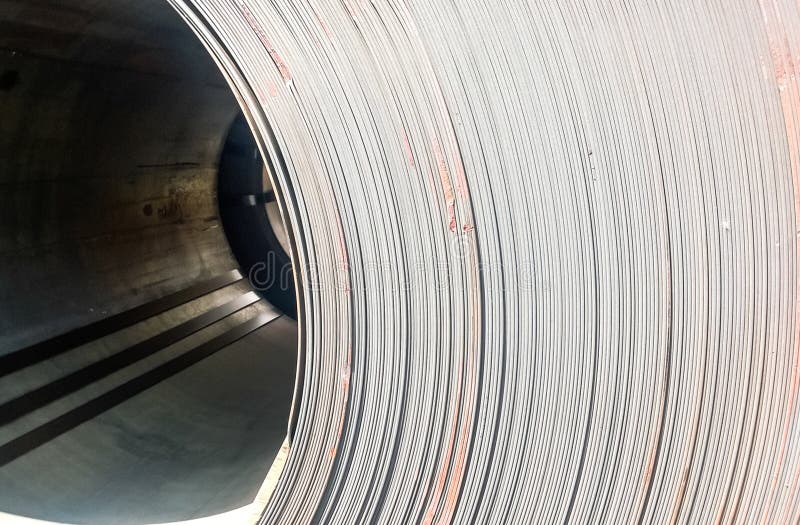 Steel Sheets Rolled Up into Rolls. Export Steel Stock Image Image of