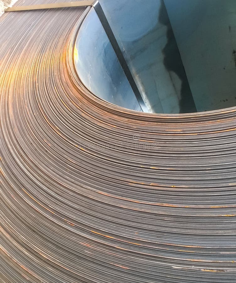 Steel Sheets Rolled Up Into Rolls. Export Steel. Packing Of Stee Stock