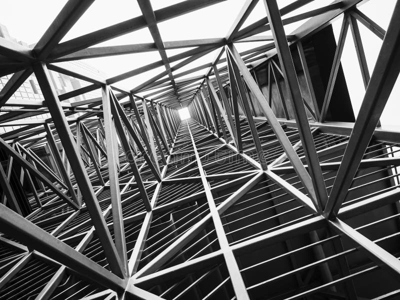Arhitectura structurii siderurgice pentru construcții abstracte stock image