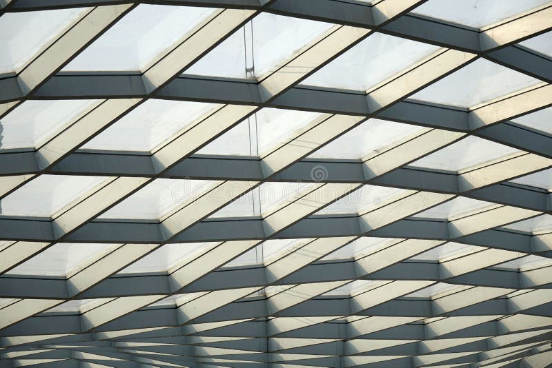 Steel structure roof stock photography