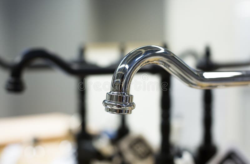 Steel Taps for the Bathroom Stock Image Image of macro, home 87839277