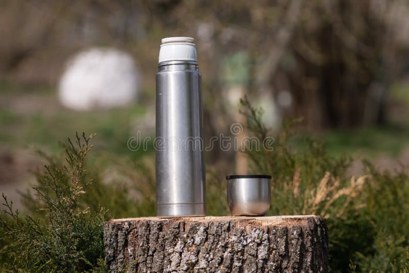 https://thumbs.dreamstime.com/b/steel-thermos-cup-hot-tee-standing-old-stump-coniferous-forest-camping-close-up-abstract-background-185672114.jpg