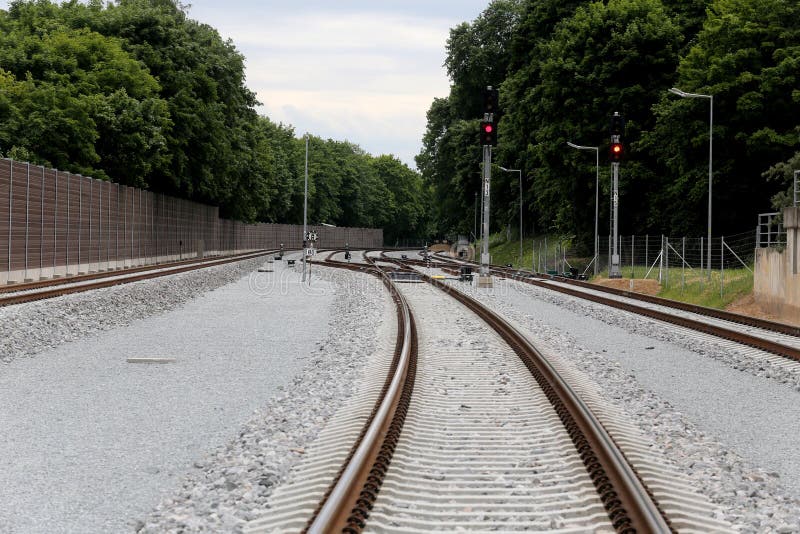 Steel Train Tracks, Rail Ties, Lined Up into the Horizon Stock Image Image of line, ties