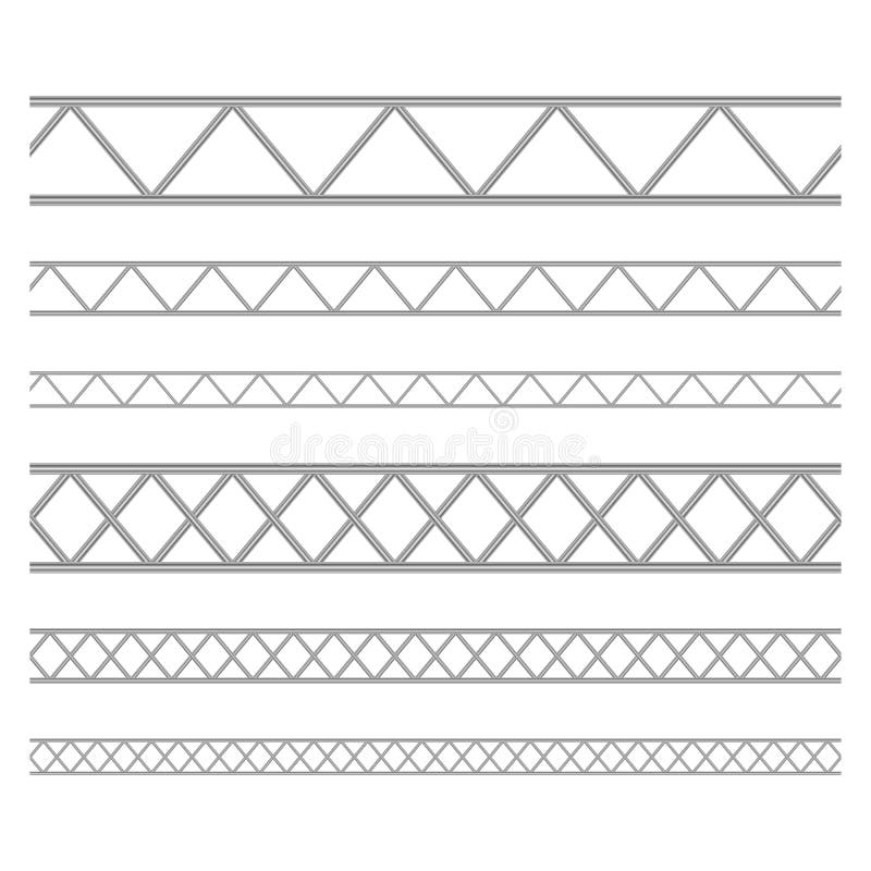 Steel Truss Girder Vector Design Illustration Isolated on White