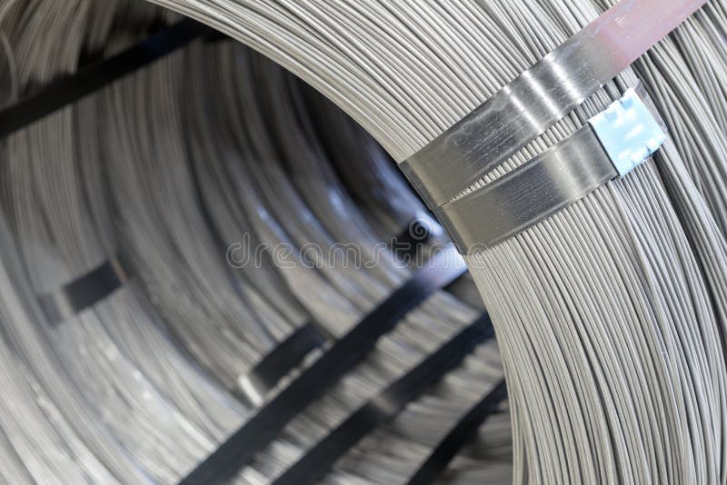 Steel Wire rod - Steel Coils royalty free stock photos