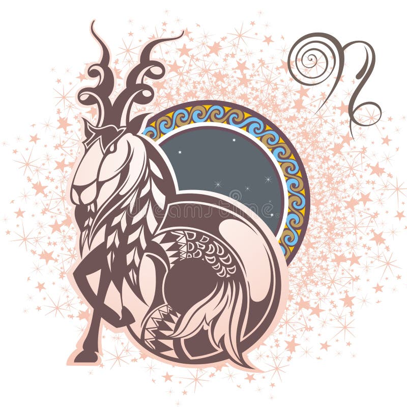 steenbok Het teken van de dierenriem vector illustratie steenbok Het teken van de dierenriem vector illustratie