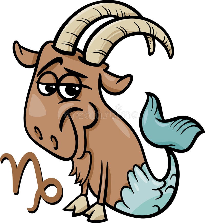 Cartoon Illustration of Capricorn or The Sea Goat Horoscope Zodiac Sign. Cartoon Illustration of Capricorn or The Sea Goat Horoscope Zodiac Sign