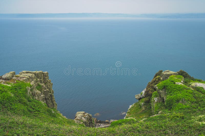 Steep cliffs on the Cornish coast