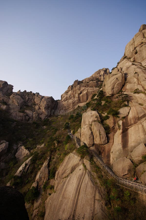 Steep mountain Huangshan