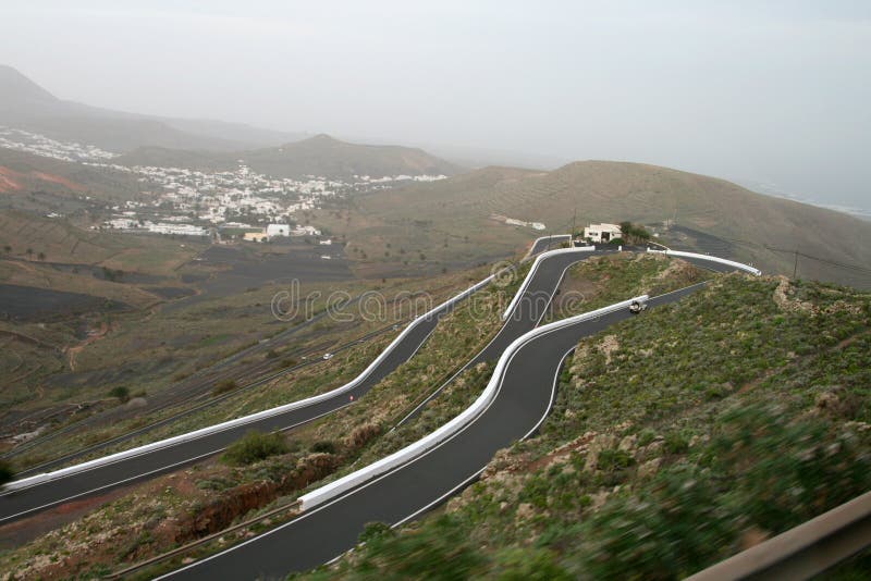 Steep mountain road