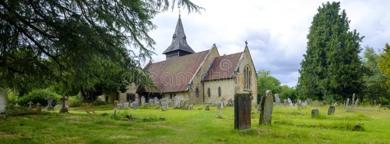 All Saints` Church in Steep near Petersfield in the South Downs National Park, Hampshire, UK