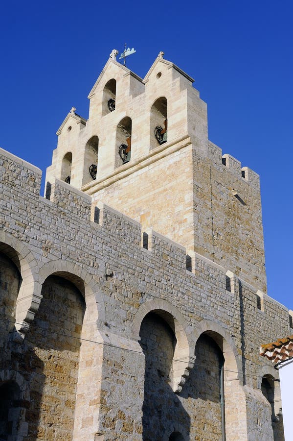 Steeple of the church of Saintes-Maries-de-la-Mer