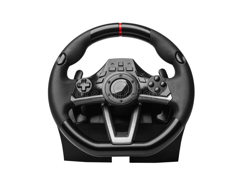 Steering Play Wheel Isolated. Stock Photo Image of equipment, black