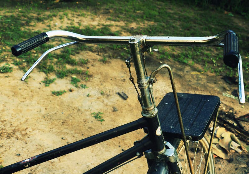 Steering Wheel Bike and Wheel of a Bicycle Stock Photo Image of close