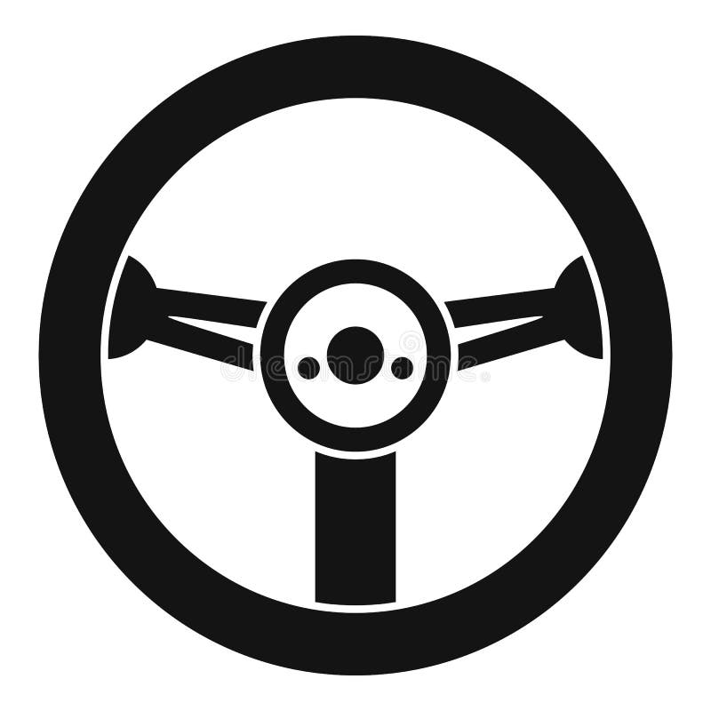 Steering Wheel Icon, Simple Style Stock Vector - Illustration of sport ...