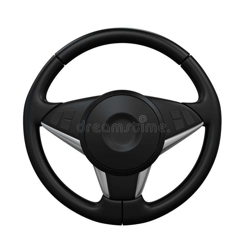 Steering Wheel Isolated stock illustration. Illustration of equipment