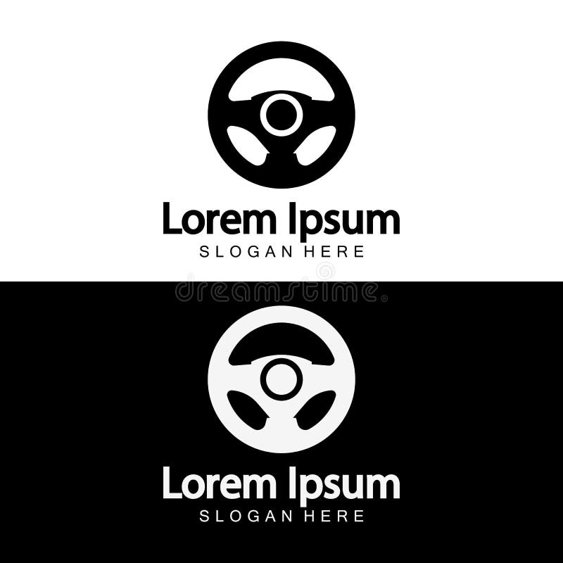 Steering Wheel Logo. Vector Illustration Stock Vector Illustration of