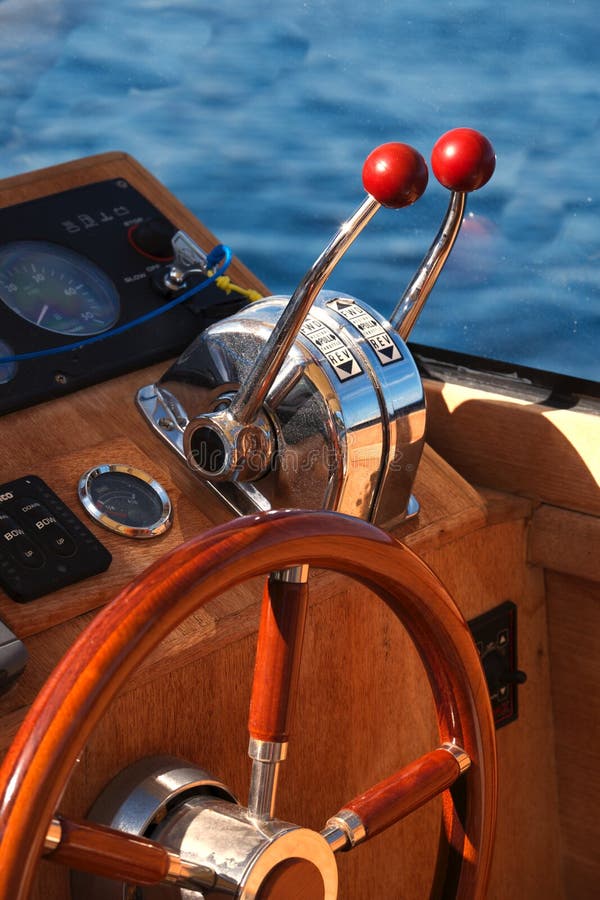 Steering Wheel on Luxury Boat Stock Photo Image of activity, power
