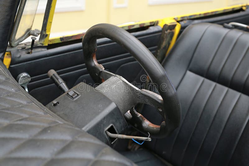 Steering Wheel of Old Rusted Car Stock Photo Image of rusting, black