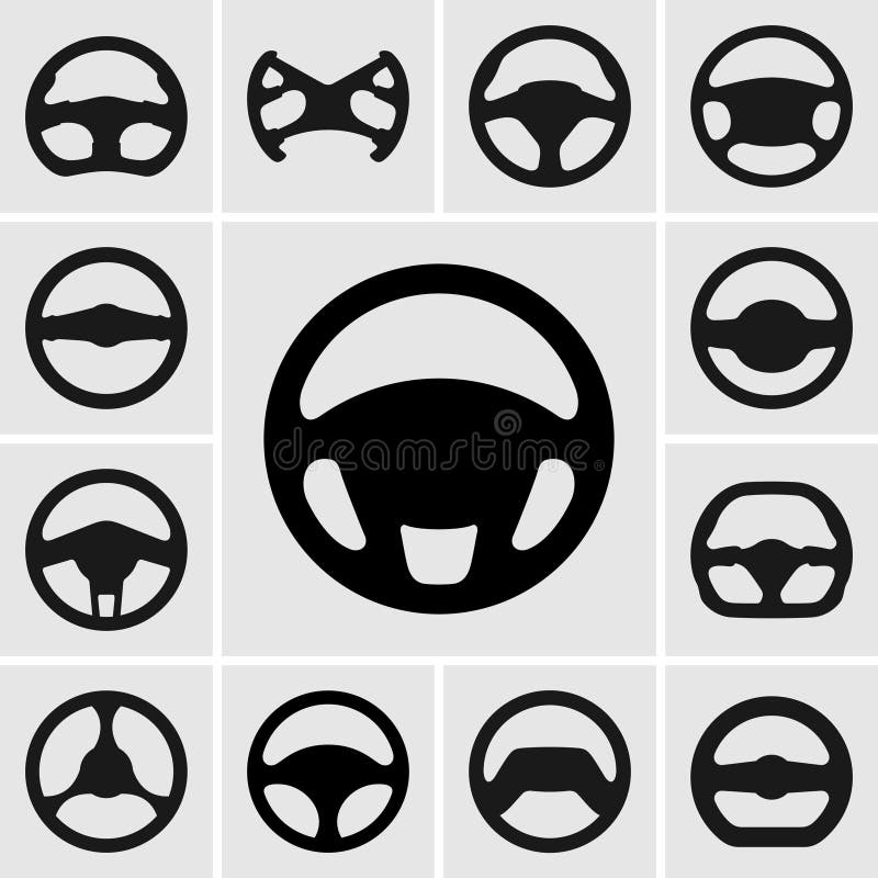 Steering wheels shapes stock vector. Illustration of artwork 20365403