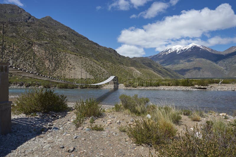 Steg in Valle Chacabuco im Nordpatagonia, Chile stockbilder Steg in Valle Chacabuco im Nordpatagonia, Chile stockbilder