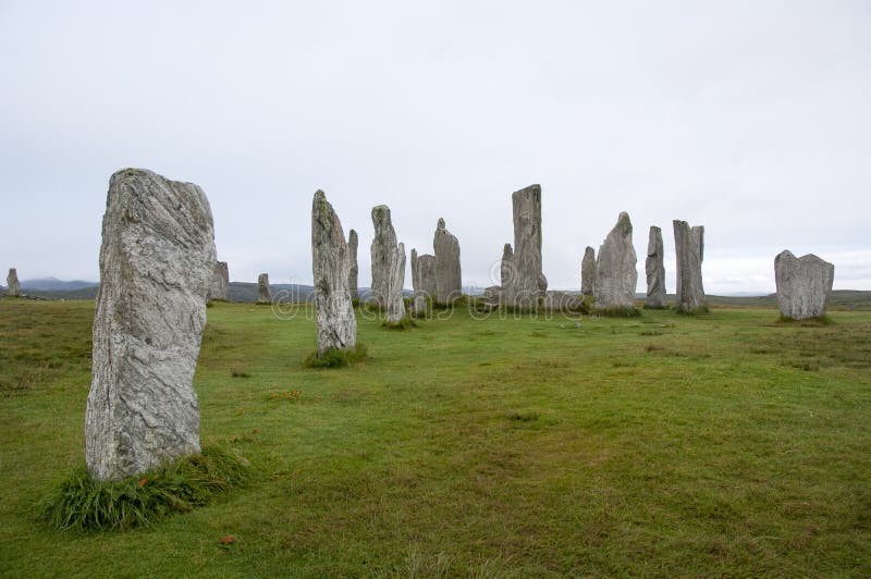 Diese sind stehende Steine in Callanish, in äußerem Hebrides in Schottland Es ist ein schöner Platz, zu sehen