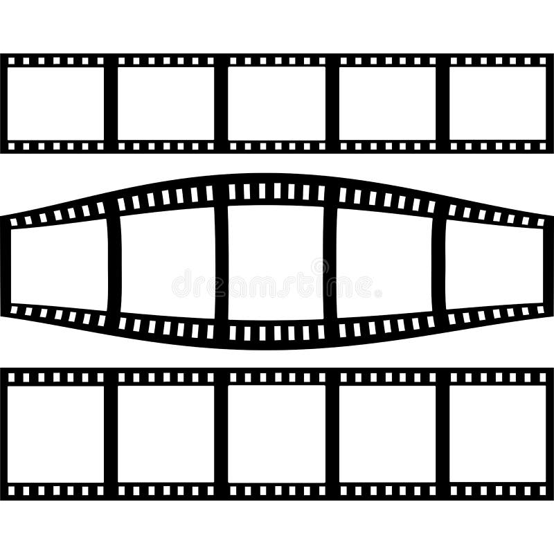 Stehfilm eingestellt mit drei verschiedenen Versionen des Filmes vektor abbildung Stehfilm eingestellt mit drei verschiedenen Versionen des Filmes vektor abbildung