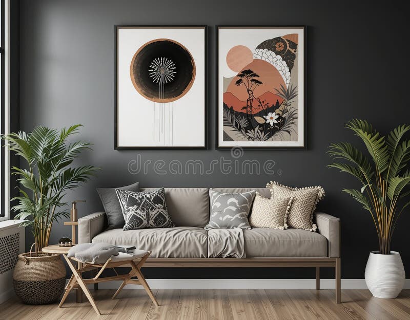 Steigern Sie Ihr Zuhause mit atemberaubenden Black Boho Geometric Wall Art Prints Retro Inspired Decor für eine moderne Ästhetik. Mit diesen faszinierenden geometrischen schwarzen, boho-geometrischen Wanddrucken kann jeder Raum verändert werden. Inspiriert von Retro-Designelementen zeichnen sich diese einzigartigen Wanddekorationen durch ihre geometrischen Formen und Muster in einer raffinierten Schwarz-Weiß-Palette aus.. Ideal, um Ihrem Wohnzimmer oder der Galerie eine Note modernen böhmischen Flairs hinzuzufügen. Diese Kunstdrucke sind eine stilvolle Art, Ihre persönliche Persönlichkeit auszudrücken