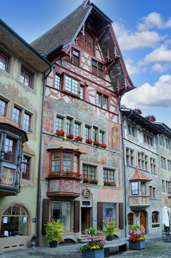 Stein am rhein in der Schweiz lizenzfreie stockfotografie