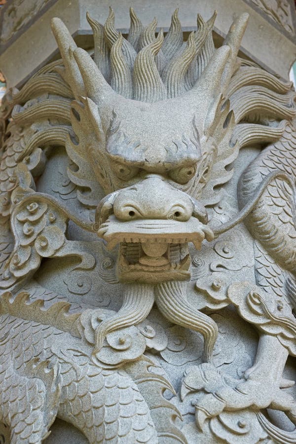 Steindrache stockbild. Bild von graphik, asien, drache