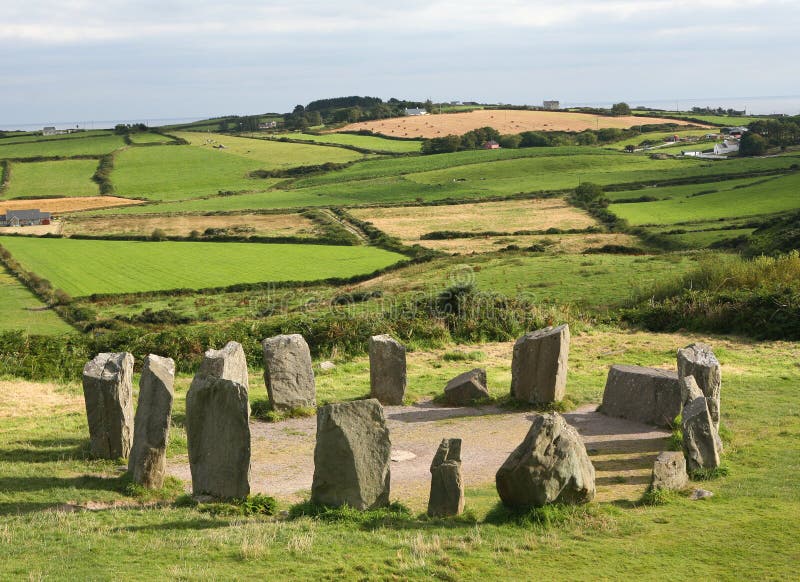 The neolithic stone circle at Drombeg, County Cork, Ireland. The neolithic stone circle at Drombeg, County Cork, Ireland