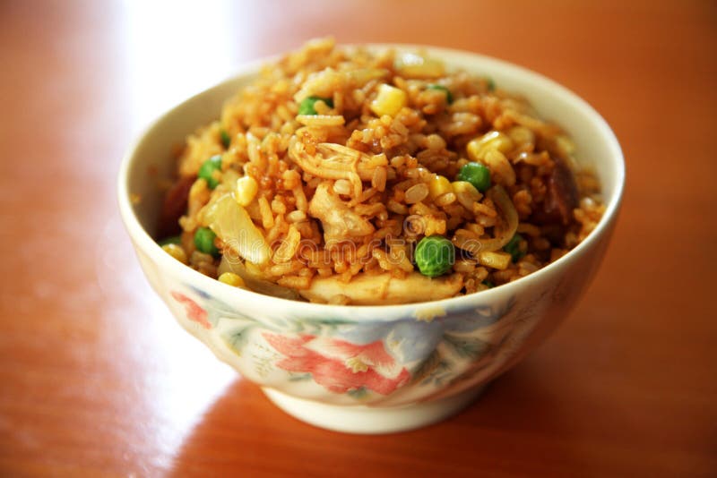 Stekt rice royaltyfria foton