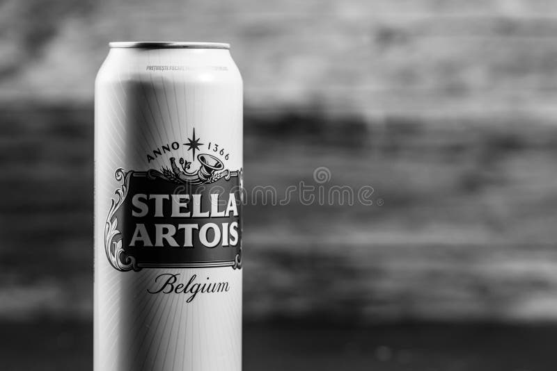 stella-artois-beer-can-bucharest-romania-2023-editorial-photo