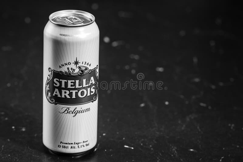 Stella Artois Beer Can. Bucharest, Romania, 2023 Editorial Image