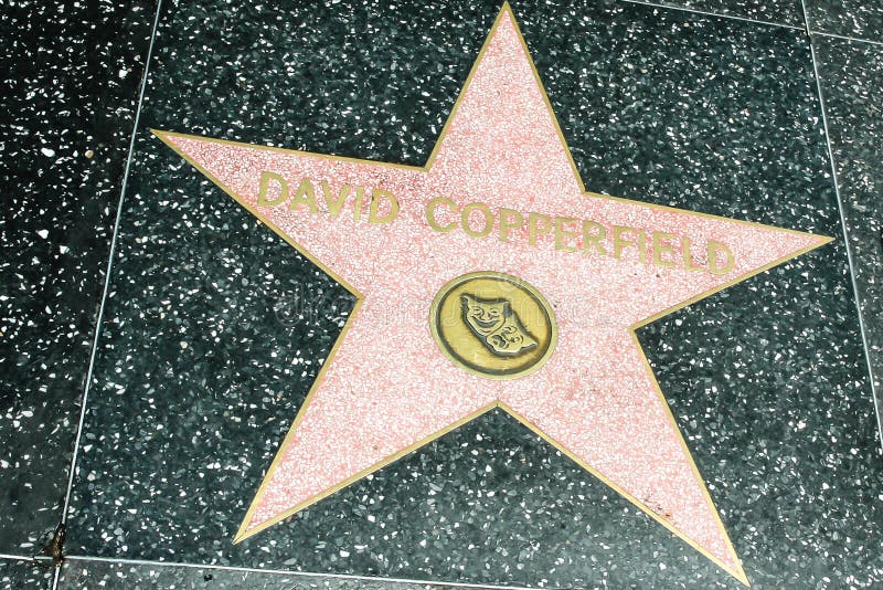 Star dedicated to the  magician David Copperfield  on the Walk of Fame in Hollywood. The Walk of Fame is a famous sidewalk in the Hollywood district of Los Angeles California, located on Hollywood Boulevard containing the names of celebrities from the entertainment industry honored by the Los Angeles Chamber of Commerce. Star dedicated to the  magician David Copperfield  on the Walk of Fame in Hollywood. The Walk of Fame is a famous sidewalk in the Hollywood district of Los Angeles California, located on Hollywood Boulevard containing the names of celebrities from the entertainment industry honored by the Los Angeles Chamber of Commerce