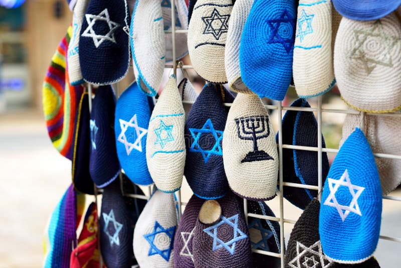 Kippahs Yarmulkes Jewish Hats Covers Israeli Star of David Souvenirs Safed Tsefat Israel. Kippahs. Jewish headgear worn by men during a Jewish. Required by Judaisim. Kippahs Yarmulkes Jewish Hats Covers Israeli Star of David Souvenirs Safed Tsefat Israel. Kippahs. Jewish headgear worn by men during a Jewish. Required by Judaisim