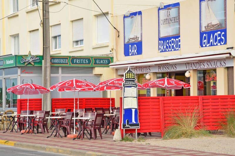 Stella Plage; France April 3 2017 Restaurant Editorial Photo