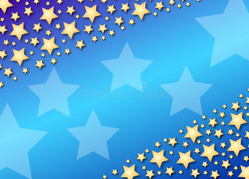 Stelle diagonali sul gradiente blu illustrazione di stock Stelle diagonali sul gradiente blu illustrazione di stock