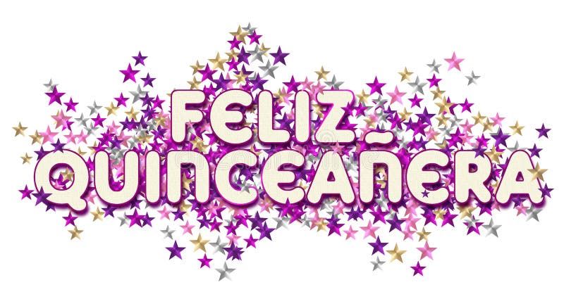 Stelle felici di arte di quinceanera royalty illustrazione gratis Stelle felici di arte di quinceanera royalty illustrazione gratis
