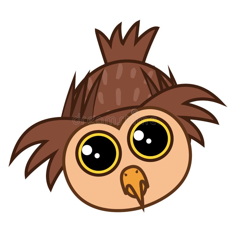 Lokalisierte Verargerte Eule Der Emoji Charakter Karikatur Photorealistic Ausschnittskizze Vektor Abbildung Illustration Von Photorealistic Charakter